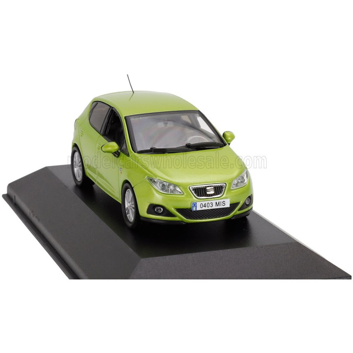 EDICOLA SEAT NEW IBIZA 5-DOOR 2008 - AMARILLA GREEN MET 1/43