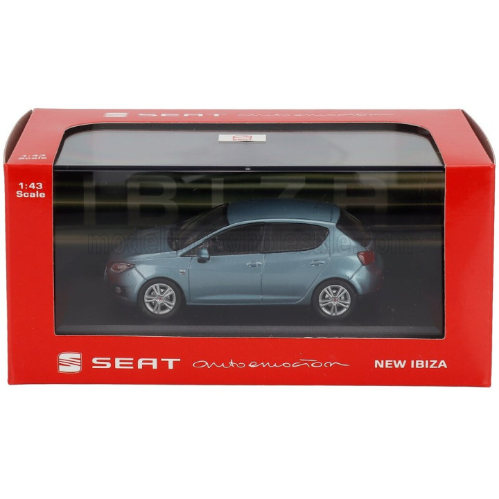 EDICOLA SEAT NEW IBIZA 5-DOOR 2008 - LIGHT BLUE MET 1/43