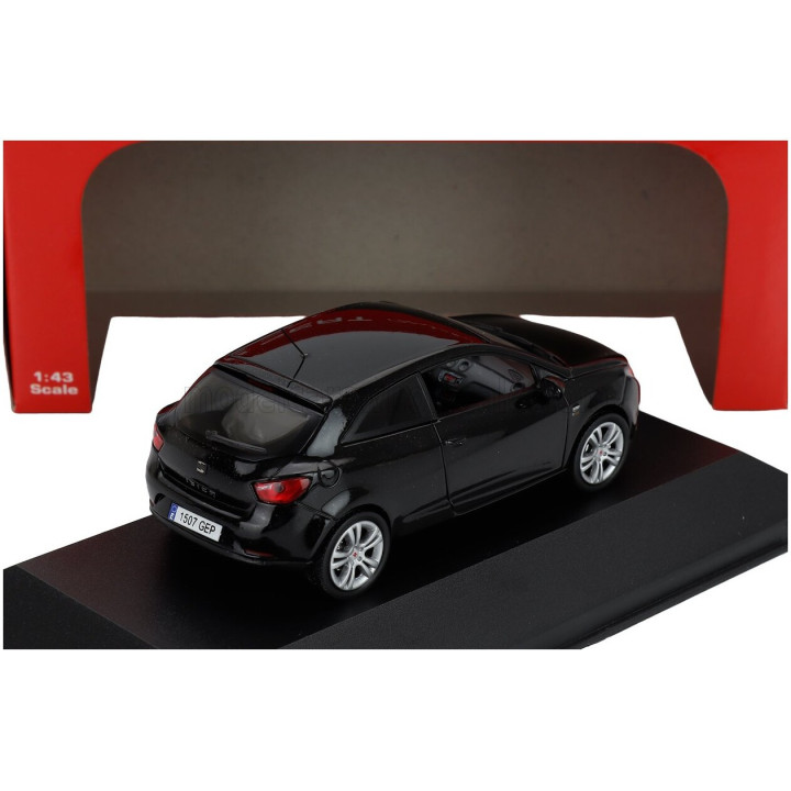 EDICOLA SEAT NEW IBIZA SPORT COUPE 3-DOOR 2009 - BLACK MET 1/43