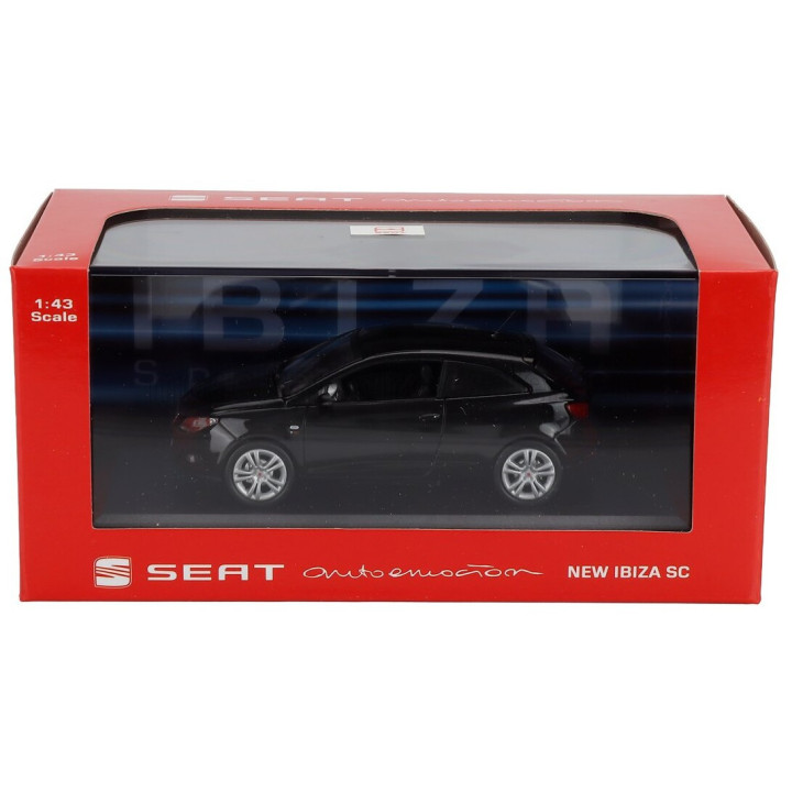 EDICOLA SEAT NEW IBIZA SPORT COUPE 3-DOOR 2009 - BLACK MET 1/43