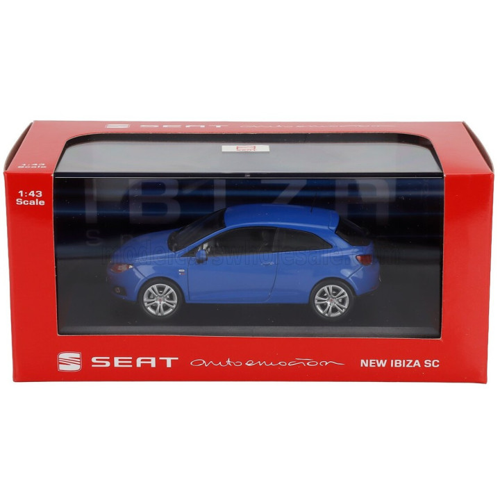 EDICOLA SEAT NEW IBIZA SPORT COUPE 3-DOOR 2009 - GALLIA BLUE 1/43