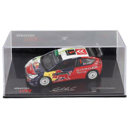 EDICOLA CITROEN C4 WRC HY MOTION-4 N 1 RALLY TEST SEASON 2008 SEBASTIEN LOEB - CON VETRINA - WITH SHOWCASE - RED BLUE WHITE 1/43