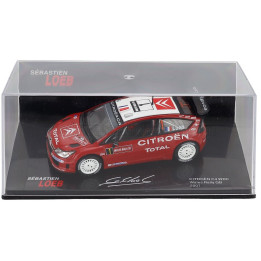 EDICOLA CITROEN C4 WRC N 1 3rd RALLY WALES GB 2007 SEBASTIEN LOEB - DANIEL ELENA - CON VETRINA - WITH SHOWCASE - RED WHITE 1/43