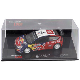 EDICOLA CITROEN C4 WRC N 1 WINNER RALLY TOUR DE CORSE 2008 SEBASTIEN LOEB - DANIEL ELENA - CON VETRINA - WITH SHOWCASE - RED