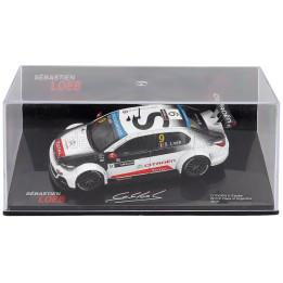 EDICOLA CITROEN C-ELYSEE N 9 WTCC RACE OF ARGENTINA 2015 SEBASTIEN LOEB - CON VETRINA - WITH SHOWCASE - WHITE BLACK RED 1/43