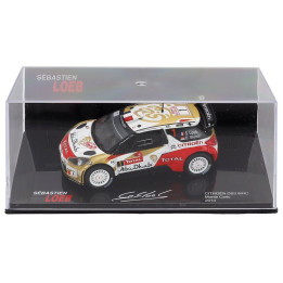 EDICOLA CITROEN DS3 WRC N 1 WINNER RALLY MONTECARLO 2013 SEBASTIEN LOEB - DANIEL ELENA - CON VETRINA - WITH SHOWCASE - RED GOLD
