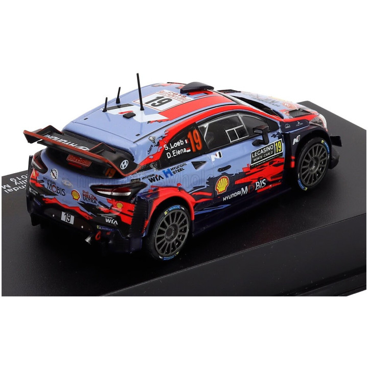 EDICOLA HYUNDAI i20 COUPE WRC N 19 RALLY MONTECARLO 2019 SEBASTIEN LOEB - DANIEL ELENA - CON VETRINA - WITH SHOWCASE - LIGHT