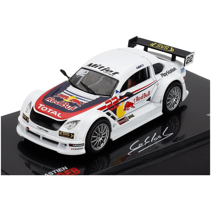 EDICOLA CITROEN MITJET N 22 2L SERIES SUPERTOURISME PAU 2013 SEBASTIEN LOEB - CON VETRINA - WITH SHOWCASE - WHITE 1/43