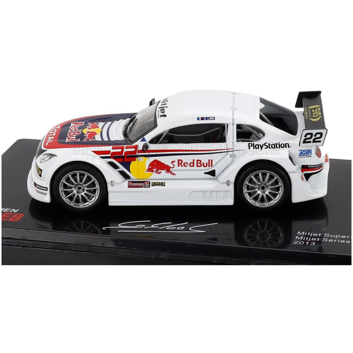 EDICOLA CITROEN MITJET N 22 2L SERIES SUPERTOURISME PAU 2013 SEBASTIEN LOEB - CON VETRINA - WITH SHOWCASE - WHITE 1/43
