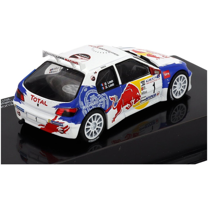 EDICOLA PEUGEOT 306 MAXI N 1 WINNER RALLY NATIONAL DE HAUTE PROVENCE 2017 SEBASTIEN LOEB - SEVERINE LOEB - CON VETRINA - WITH