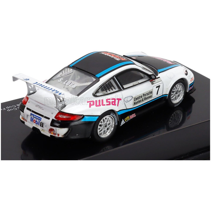 EDICOLA PORSCHE 911 997 GT3 CUP N 7 PORSCHE CARRERA CUP FRANCE PAUL RICARD 2011 SEBASTIEN LOEB - CON VETRINA - WITH SHOWCASE