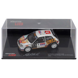 EDICOLA CITROEN SAXO KIT CAR N 0 RALLY ALSACE VOSGES VILLE DE MULTHOUSELOEB 2003 SEBASTIEN LOEB - SEVERINE MENY - CON VETRINA