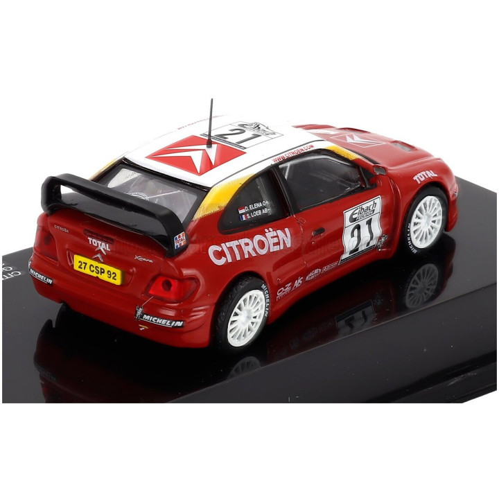 EDICOLA CITROEN XSARA WRC N 21 WINNER RALLY ADAC DEUTSCHLAND 2002 SEBASTIEN LOEB - DANIEL ELENA - CON VETRINA - WITH SHOWCASE