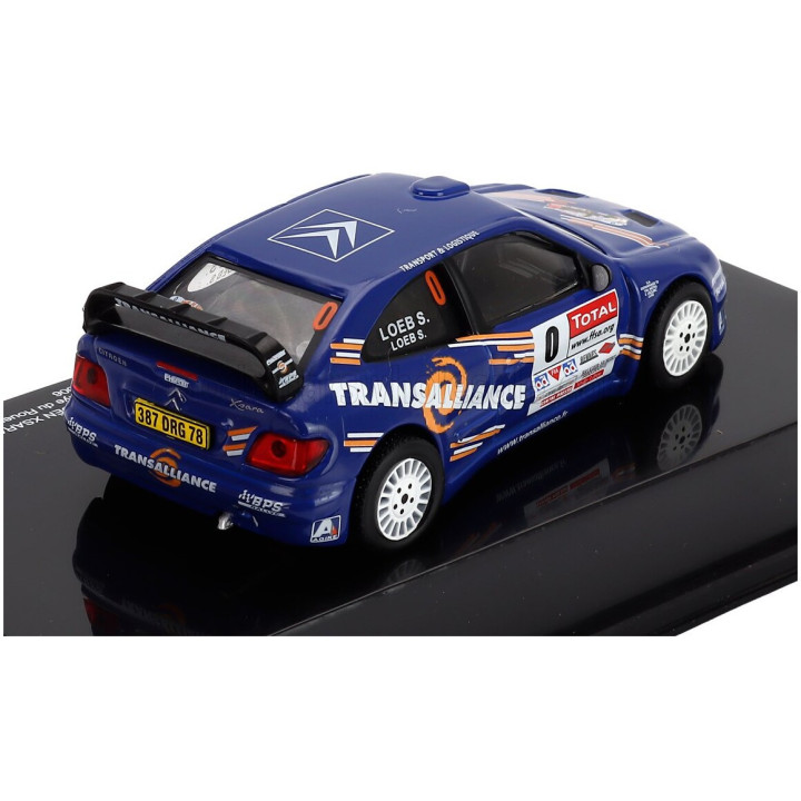 EDICOLA CITROEN XSARA N 0 RALLY DE ROUERGUE AVEYRON MIDI-PYRENEES 2006 SEBASTIEN LOEB - SEVERINE MENY - CON VETRINA - WITH