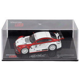 EDICOLA CITROEN MITJET N 2 WINNER SUPERTOURISME LEDENON 2014 SEBASTIEN LOEB - CON VETRINA - WITH SHOWCASE - WHITE RED 1/43