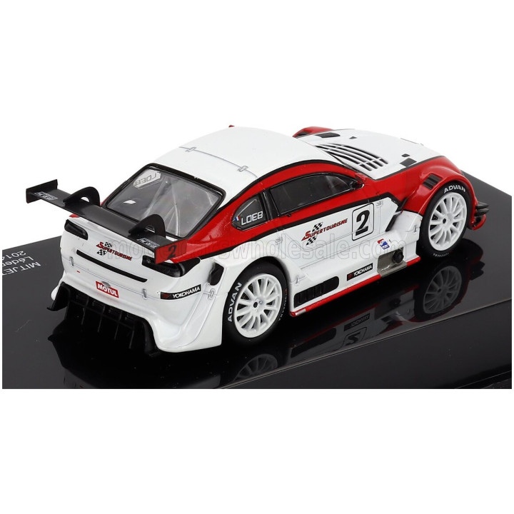 EDICOLA CITROEN MITJET N 2 WINNER SUPERTOURISME LEDENON 2014 SEBASTIEN LOEB - CON VETRINA - WITH SHOWCASE - WHITE RED 1/43