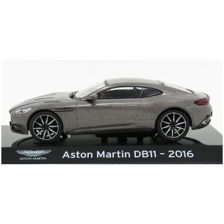 EDICOLA ASTON MARTIN DB11 2016 - CON VETRINA - WITH SHOWCASE - GREY MET 1/43