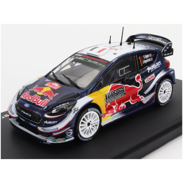 EDICOLA FORD ENGLAND FIESTA WRC RED BULL N 1 WINNER RALLY MONTECARLO 2018 S.OGIER - J.INGRASSIA - BLUE YELLOW RED 1/43