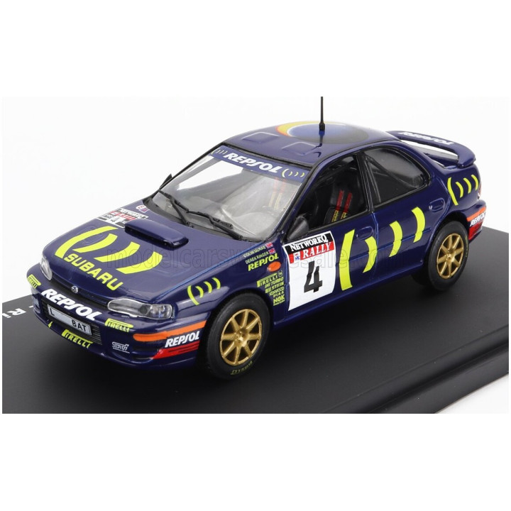 EDICOLA SUBARU IMPREZA 555 N 4 WINNER RALLY RAC LOMBARD 1995 C.McRAE - D.RINGER - BLUE 1/43
