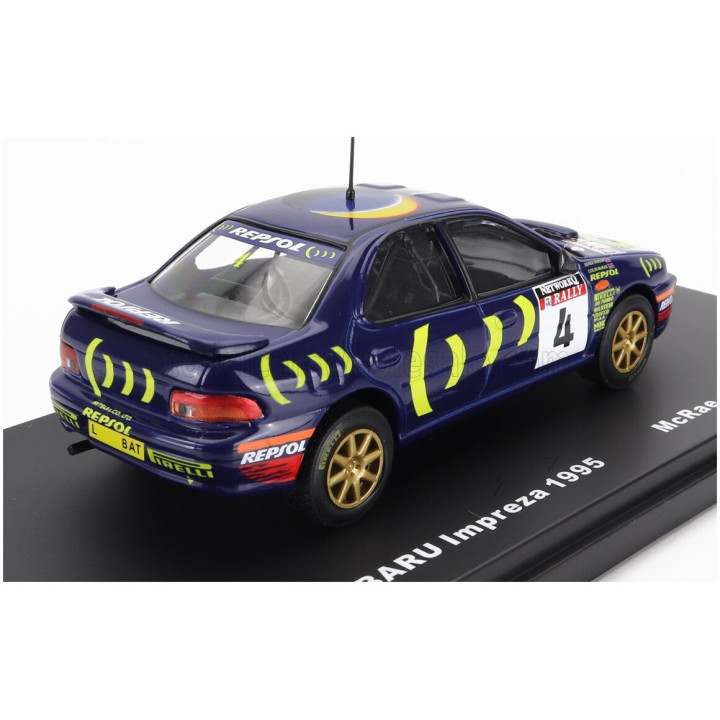 EDICOLA SUBARU IMPREZA 555 N 4 WINNER RALLY RAC LOMBARD 1995 C.McRAE - D.RINGER - BLUE 1/43