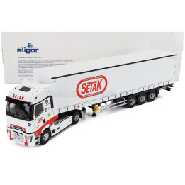 ELIGOR RENAULT T-LINE HIGH TRUCK SETAK TELONATO TRANSPORTS 2023 - WHITE 1/43