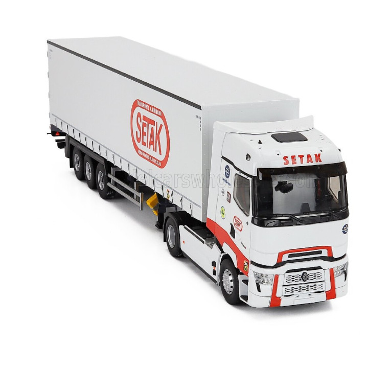 ELIGOR RENAULT T-LINE HIGH TRUCK SETAK TELONATO TRANSPORTS 2023 - WHITE 1/43