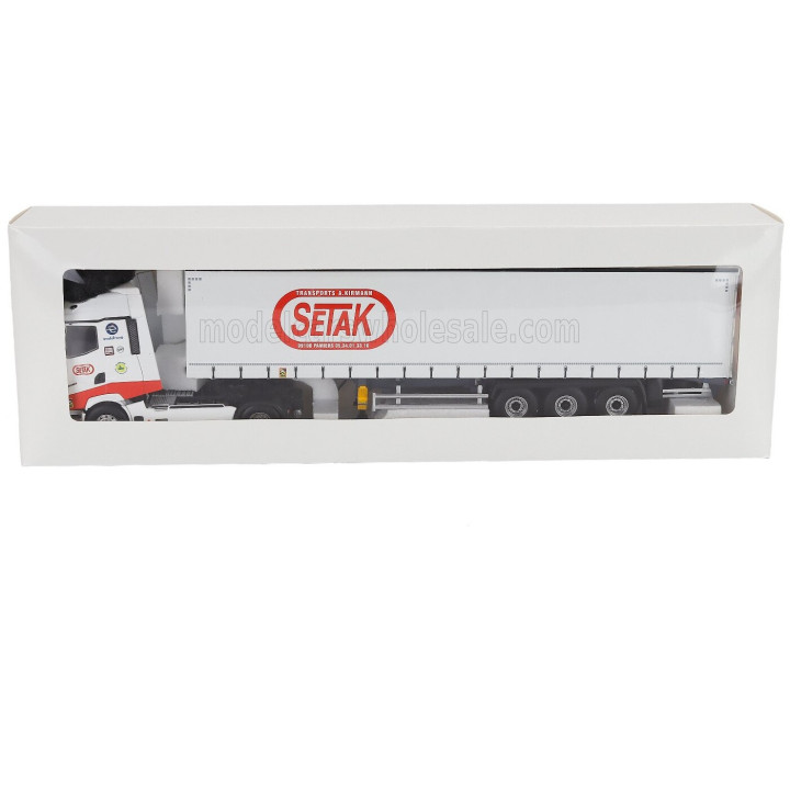 ELIGOR RENAULT T-LINE HIGH TRUCK SETAK TELONATO TRANSPORTS 2023 - WHITE 1/43