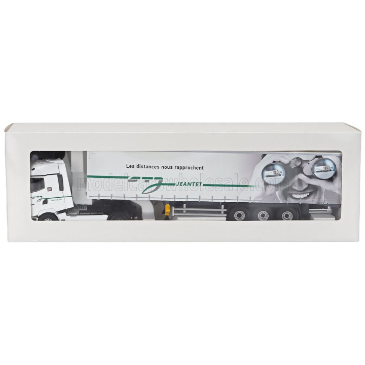 ELIGOR RENAULT T-LINE HIGH TRUCK TELONATO JEANTET TRANSPORTS 2023 - WHITE 1/43