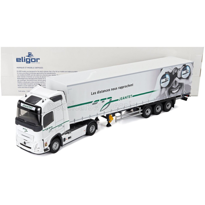 ELIGOR VOLVO FH AERO 540 TRUCK TELONATO JEANTET TRANSPORTS 2024 - WHITE 1/43
