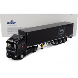 ELIGOR RENAULT T480 TRUCK CASSONATO ROAD TRANS TRANSPORTS 2021 - BLACK 1/43