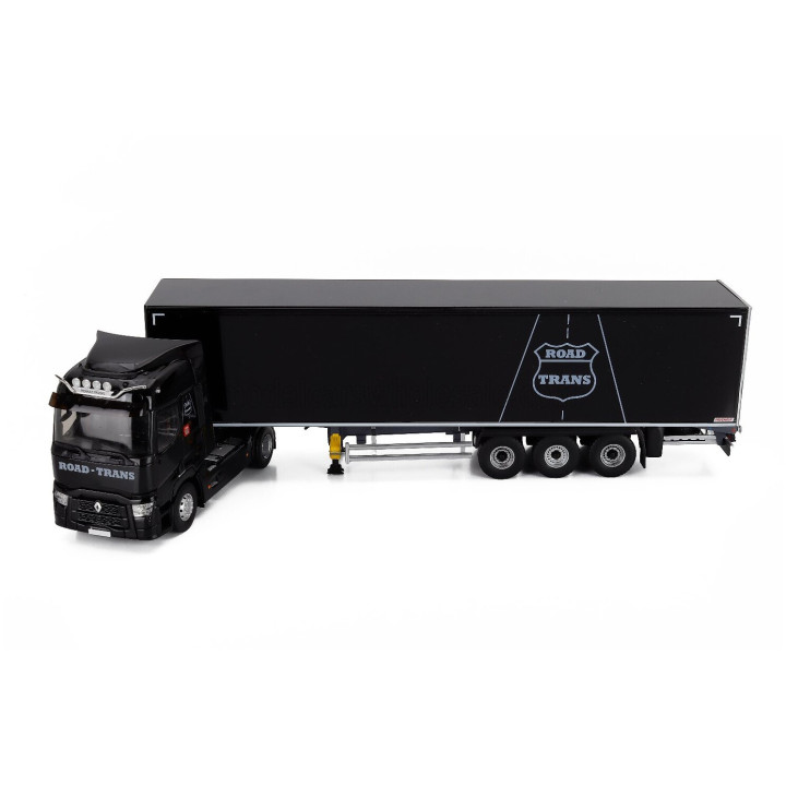 ELIGOR RENAULT T480 TRUCK CASSONATO ROAD TRANS TRANSPORTS 2021 - BLACK 1/43