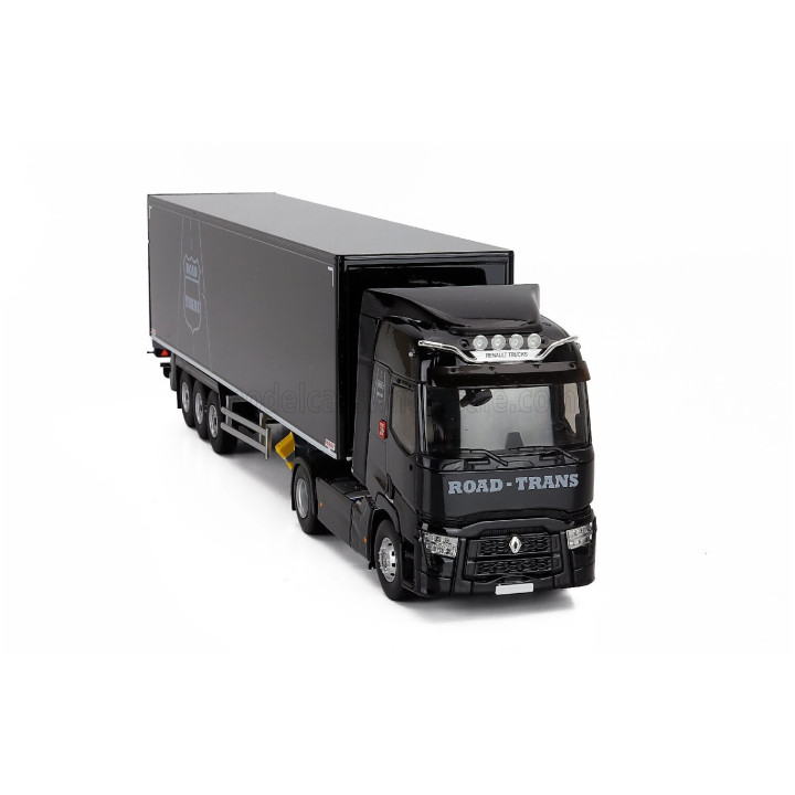ELIGOR RENAULT T480 TRUCK CASSONATO ROAD TRANS TRANSPORTS 2021 - BLACK 1/43