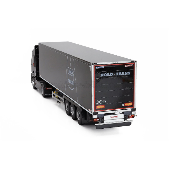ELIGOR RENAULT T480 TRUCK CASSONATO ROAD TRANS TRANSPORTS 2021 - BLACK 1/43