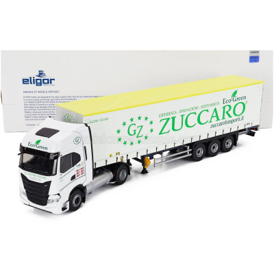 ELIGOR IVECO FIAT S-WAY NP TRUCK TELONATO ZUCCARO TRANSPORTS 2020 - WHITE 1/43