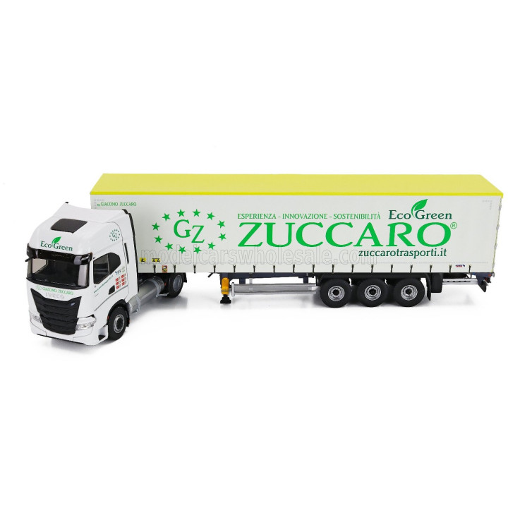 ELIGOR IVECO FIAT S-WAY NP TRUCK TELONATO ZUCCARO TRANSPORTS 2020 - WHITE 1/43