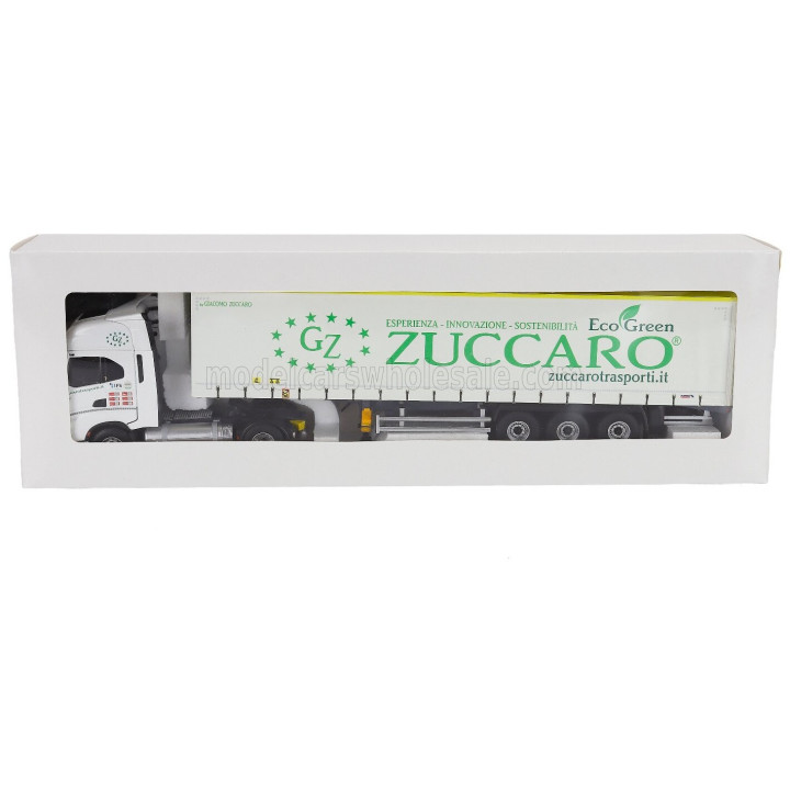 ELIGOR IVECO FIAT S-WAY NP TRUCK TELONATO ZUCCARO TRANSPORTS 2020 - WHITE 1/43