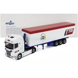 ELIGOR SCANIA S500 TRUCK CASSONATO TTB TRANSPORTS 2024 - WHITE 1/43