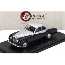 ESVAL MODEL BENTLEY R-TYPE COUPE CARROZZERIA ABBOTT 1952 - SILVER BLACK 1/43