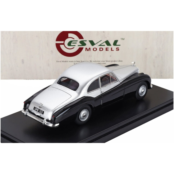 ESVAL MODEL BENTLEY R-TYPE COUPE CARROZZERIA ABBOTT 1952 - SILVER BLACK 1/43