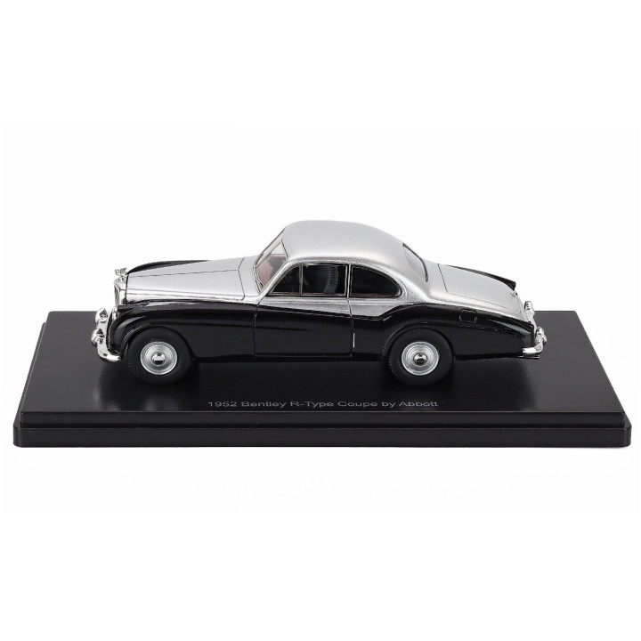 ESVAL MODEL BENTLEY R-TYPE COUPE CARROZZERIA ABBOTT 1952 - SILVER BLACK 1/43