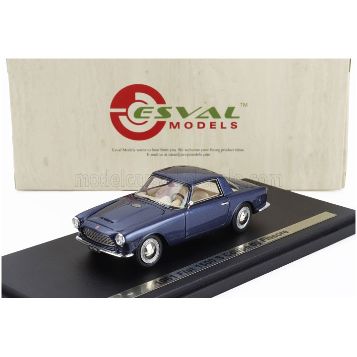 ESVAL MODEL FIAT 1500 S COUPE BY FISSORE 1961 - BLUE 1/43