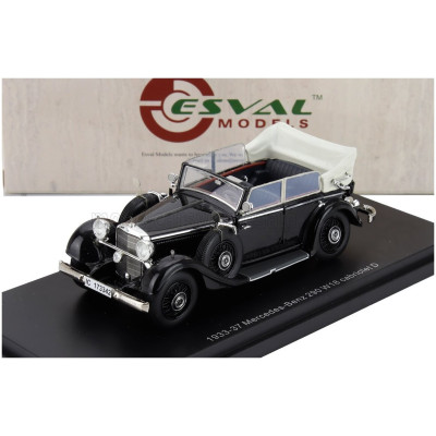 ESVAL MODEL MERCEDES BENZ 290 W18 D PASSO CORTO CABRIOLET CLOSED 1933 - BLACK 1/43