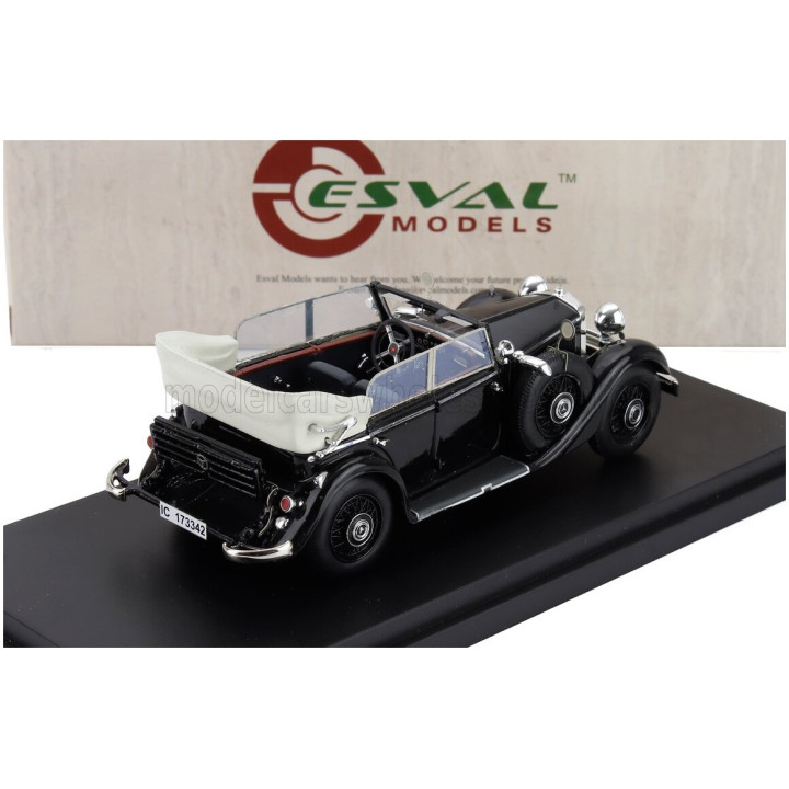 ESVAL MODEL MERCEDES BENZ 290 W18 D PASSO CORTO CABRIOLET CLOSED 1933 - BLACK 1/43