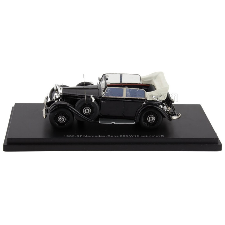 ESVAL MODEL MERCEDES BENZ 290 W18 D PASSO CORTO CABRIOLET CLOSED 1933 - BLACK 1/43