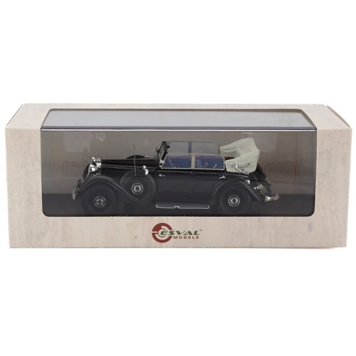 ESVAL MODEL MERCEDES BENZ 290 W18 D PASSO CORTO CABRIOLET CLOSED 1933 - BLACK 1/43