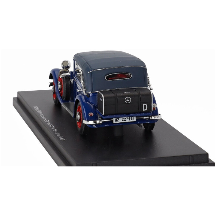 ESVAL MODEL MERCEDES BENZ 290 W18 D PASSO CORTO CABRIOLET CLOSED 1933 - BLUE RED 1/43