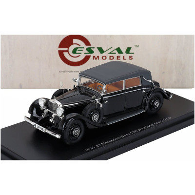 ESVAL MODEL MERCEDES BENZ 290 W18 D PASSO LUNGO CABRIOLET CLOSED 1933 - BLACK 1/43