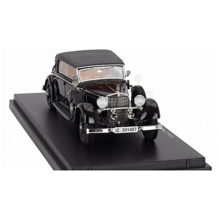 ESVAL MODEL MERCEDES BENZ 290 W18 D PASSO LUNGO CABRIOLET CLOSED 1933 - BLACK 1/43