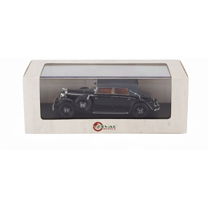 ESVAL MODEL MERCEDES BENZ 290 W18 D PASSO LUNGO CABRIOLET CLOSED 1933 - BLACK 1/43