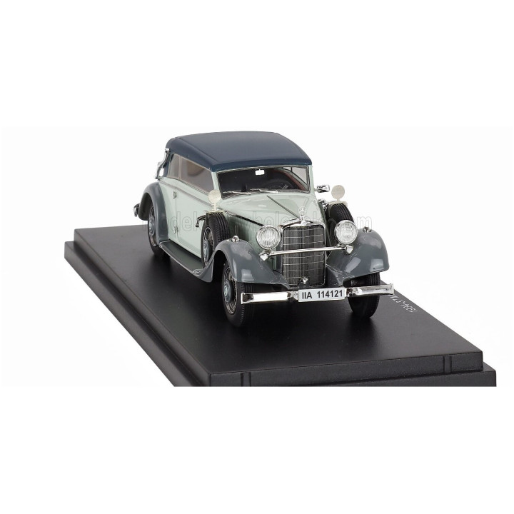 ESVAL MODEL MERCEDES BENZ 290 W18 D PASSO LUNGO CABRIOLET CLOSED 1933 - 2 TONE GREY 1/43